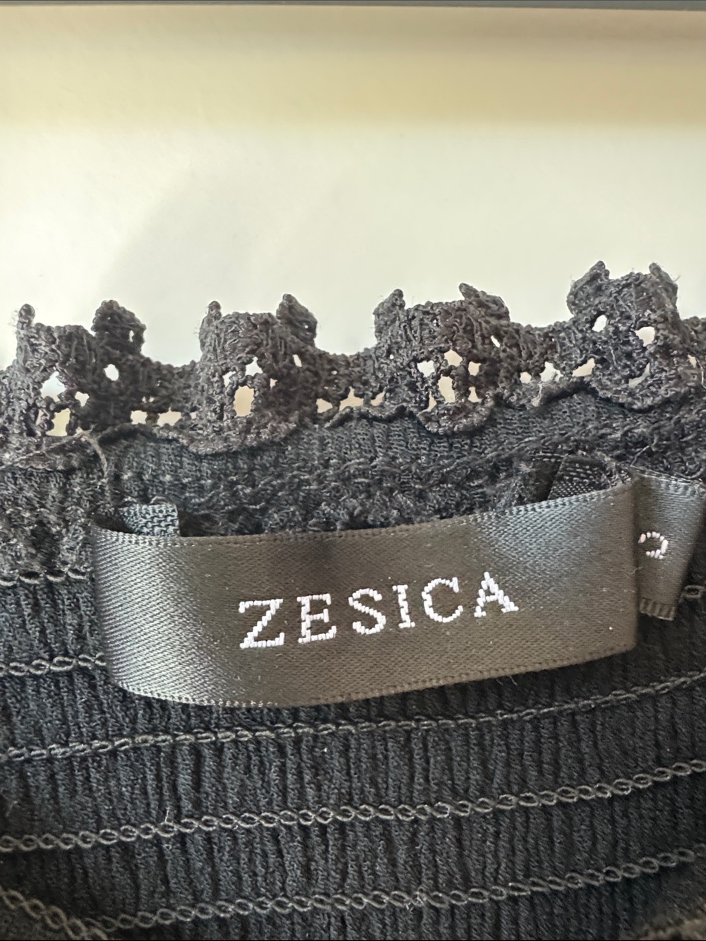 Elegant Black Strapless Maxi Dress with Crochet Panels - Picture 2 of 5